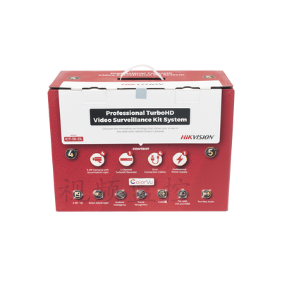 Dual Light] Kit TurboHD 3K (5 Megapixel) / DVR 4 Canales / 4 Cámaras b ...